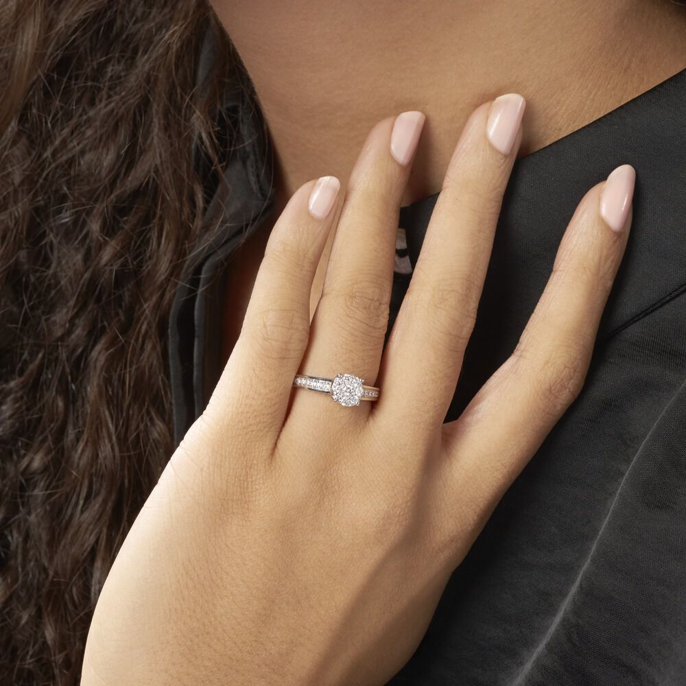 Bague Celia Or Blanc Diamant - Bagues pierres précieuses Femme | Marc Orian