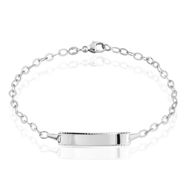 Bracelet Identité Gaspardine Maille Forçat Or Blanc