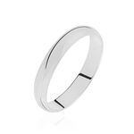 Alliance Aphroditia Demi Jonc Bomb&eacute; Platine Blanc - Alliances duo Femme | Marc Orian