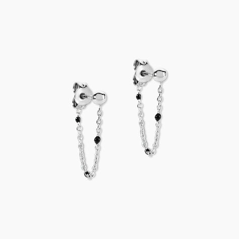 Boucles D'oreilles Pendantes Molly Argent Blanc - Pendantes Femme | Marc Orian