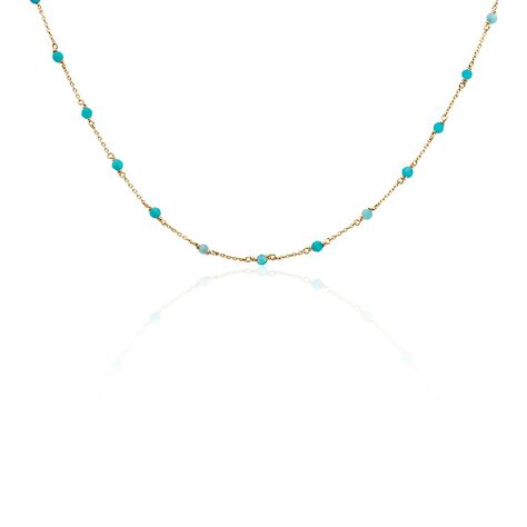Collier Calliope Plaqué Or Doré Amazonite - Colliers avec pierres Femme | Marc Orian