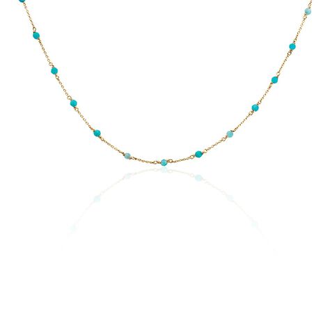 Collier Calliope Plaqué Or Doré Amazonite - Colliers Femme | Marc Orian