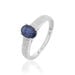 Bague Crista Or Blanc Saphir Et Diamant - Solitaires Femme | Marc Orian