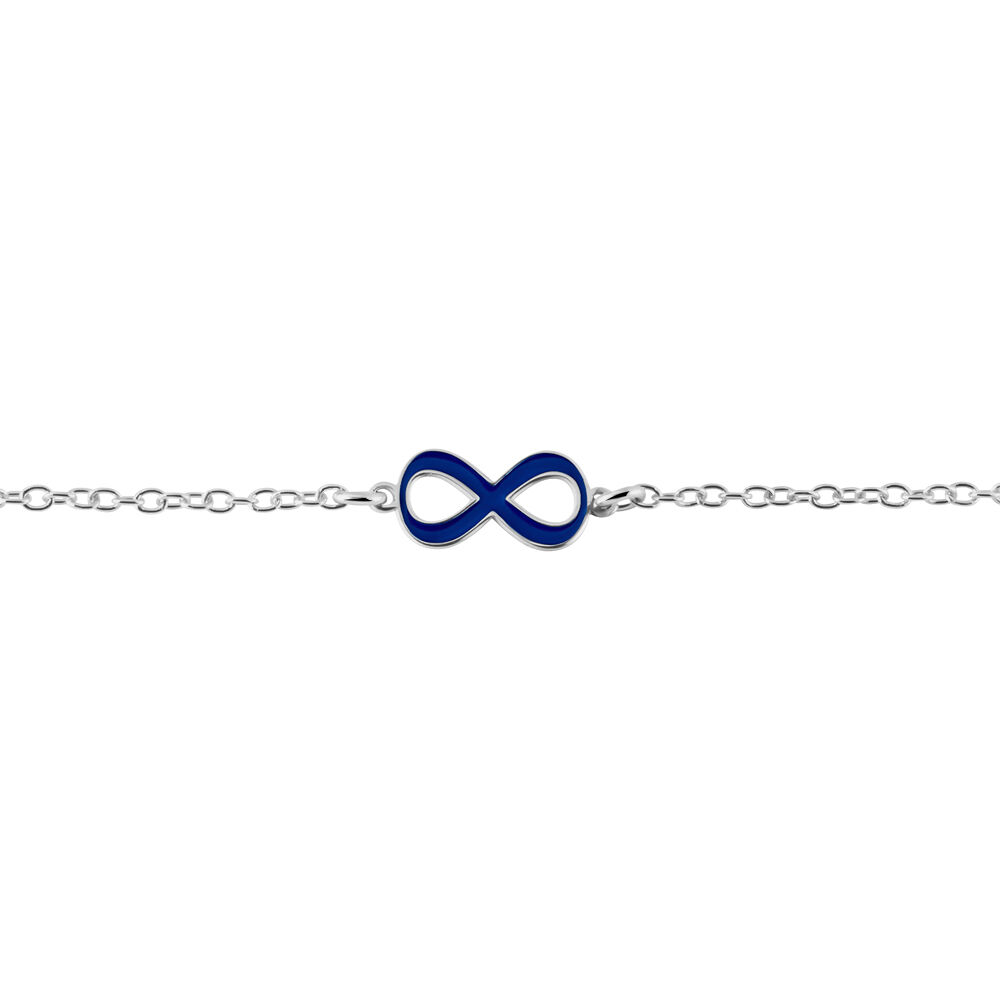 Bracelet Argent Lamier Email Bleu - Bracelets chaînes Femme | Marc Orian