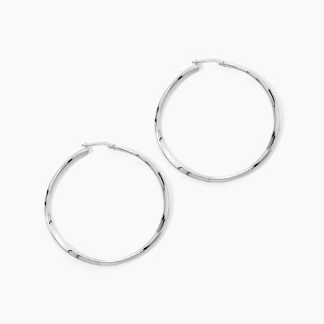 Cr&eacute;oles Argent Blanc Ires - Cr&eacute;oles Femme | Marc Orian