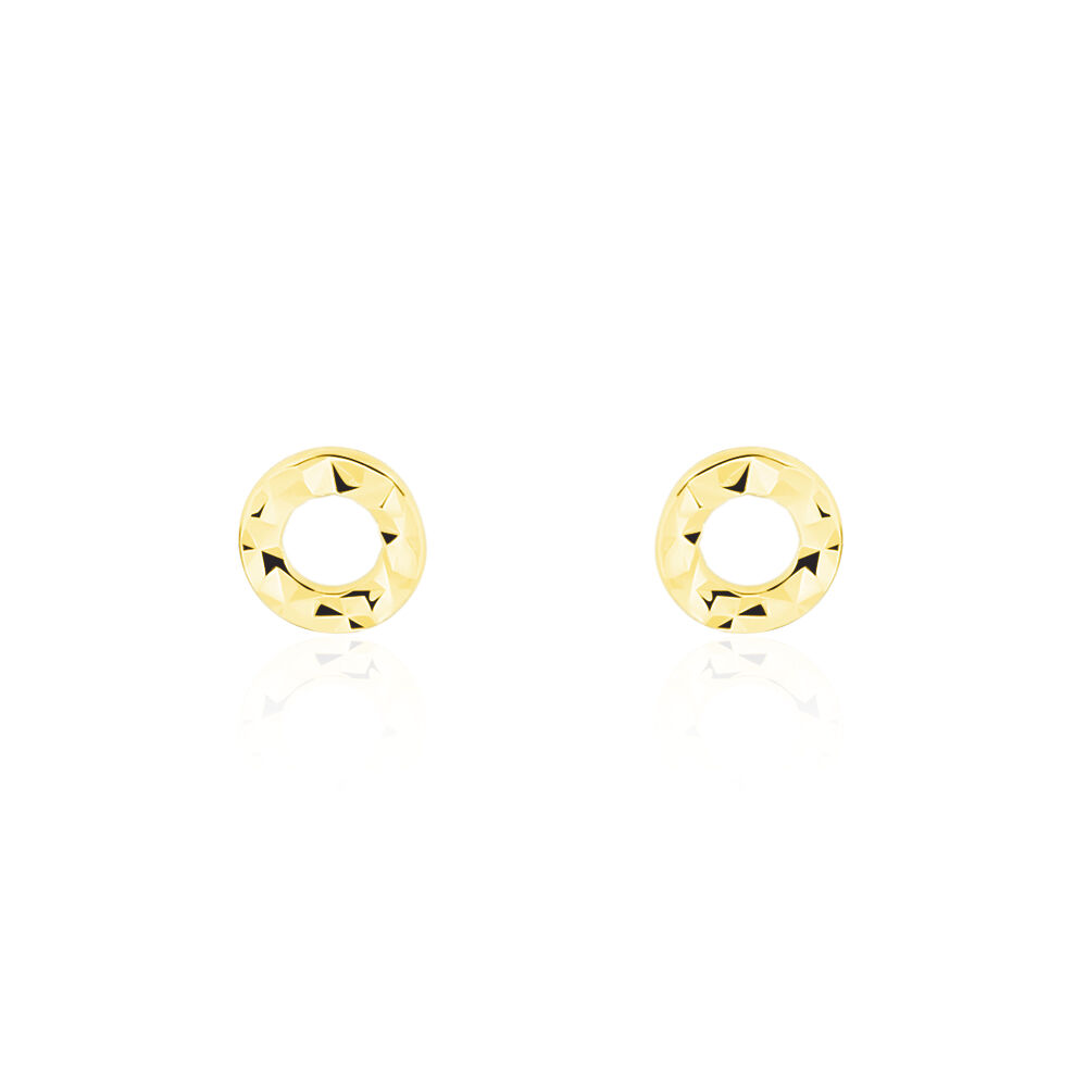 Boucles D'oreilles Puces Berangere Cercle 3 Or Jaune - Puces Femme | Marc Orian