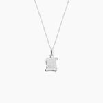 Pendentif Golda Ange Parchemin Or Blanc - Bijoux personnalis&eacute;s Famille | Marc Orian