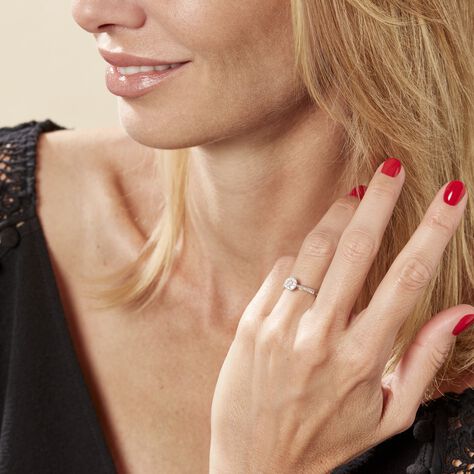 Bague Neptune Or Blanc Diamant - Bagues Solitaire Femme | Marc Orian