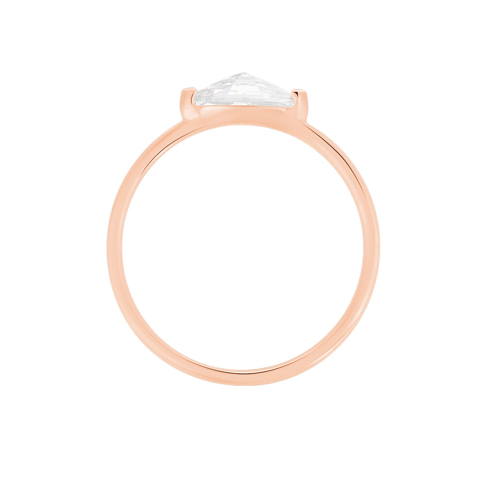 Bague Orida Argent Rose Oxyde De Zirconium - Solitaires Femme | Marc Orian