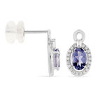 Boucles D'oreilles Pendantes Dally Or Blanc Oxyde De Zirconium Iolite - Pendantes Femme | Marc Orian