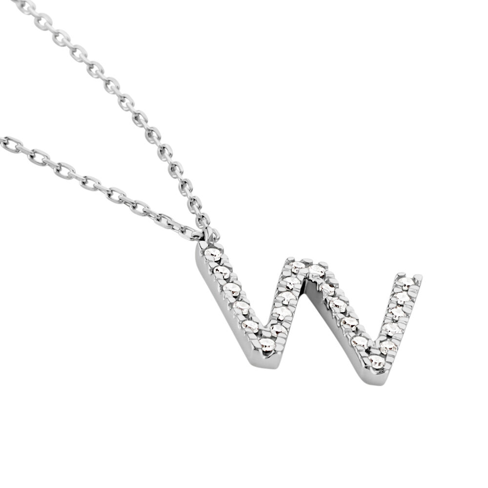 Collier Oran Or Blanc Diamant - Colliers avec pierres Femme | Marc Orian