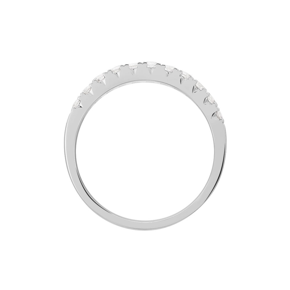 Alliance Pristina Or Blanc Diamant - Alliances avec pierres Femme | Marc Orian