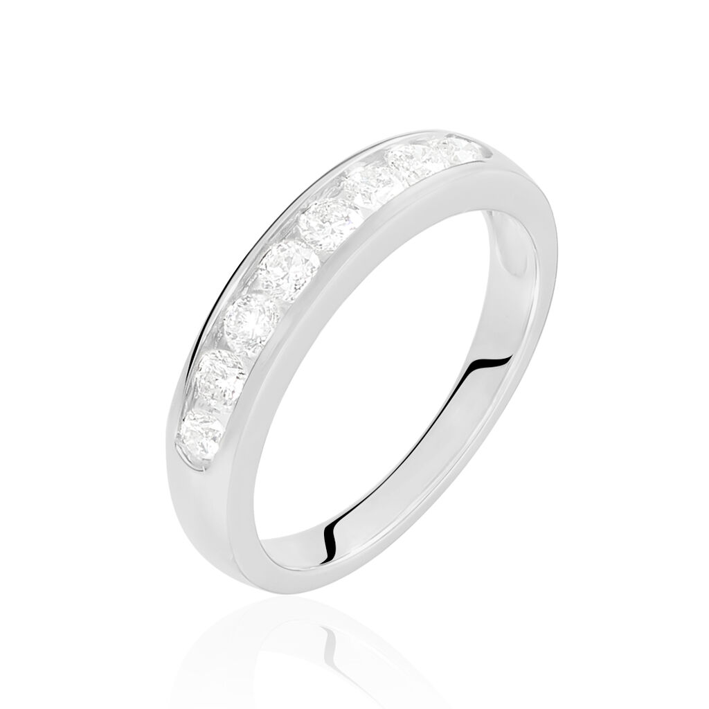 Alliance Giulia Or Blanc Diamant - Alliances avec pierres Femme | Marc Orian
