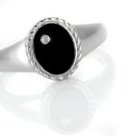 Bague Argent Blanc Lugus Email Et Oxyde De Zirconium - Bijoux fantaisie Femme | Marc Orian