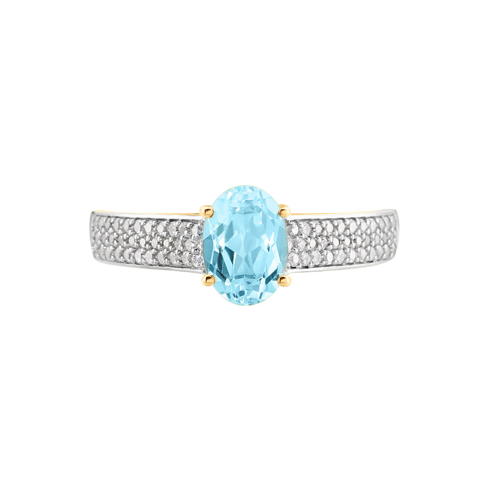 Bague Solitaire Crista Or Jaune Topaze Et Oxyde -  Femme | Marc Orian