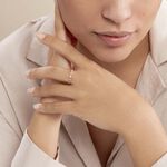 Bague Hestia Or Rose Oxyde De Zirconium - Bagues avec pierre Femme | Marc Orian