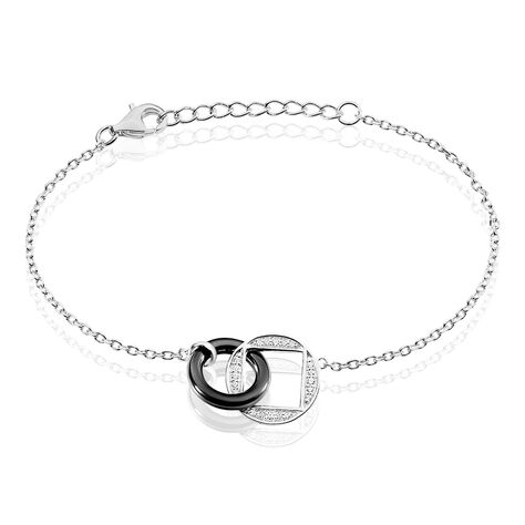 Bracelet Malee Argent Blanc Céramique Et Oxyde De Zirconium - Bracelets chaînes Femme | Marc Orian