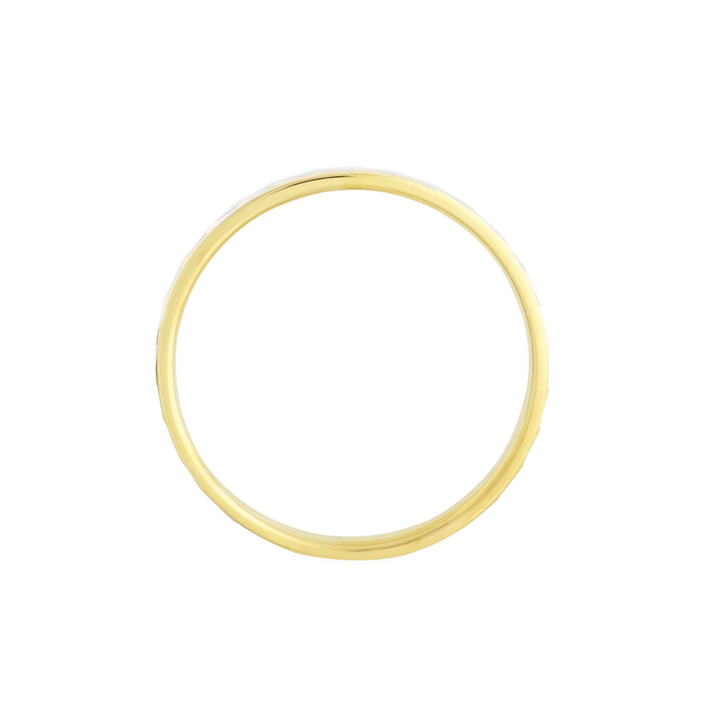 Alliance Faceteana Ruban Plat Or Bicolore - Alliances duo Unisex | Marc Orian