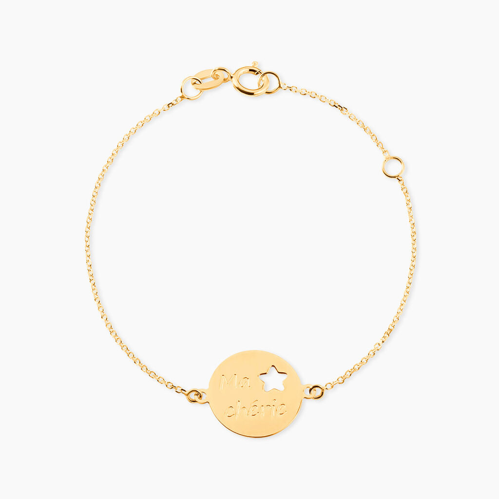 Bracelet Omelia Message Or Jaune - Bracelets Medailles Enfant | Marc Orian