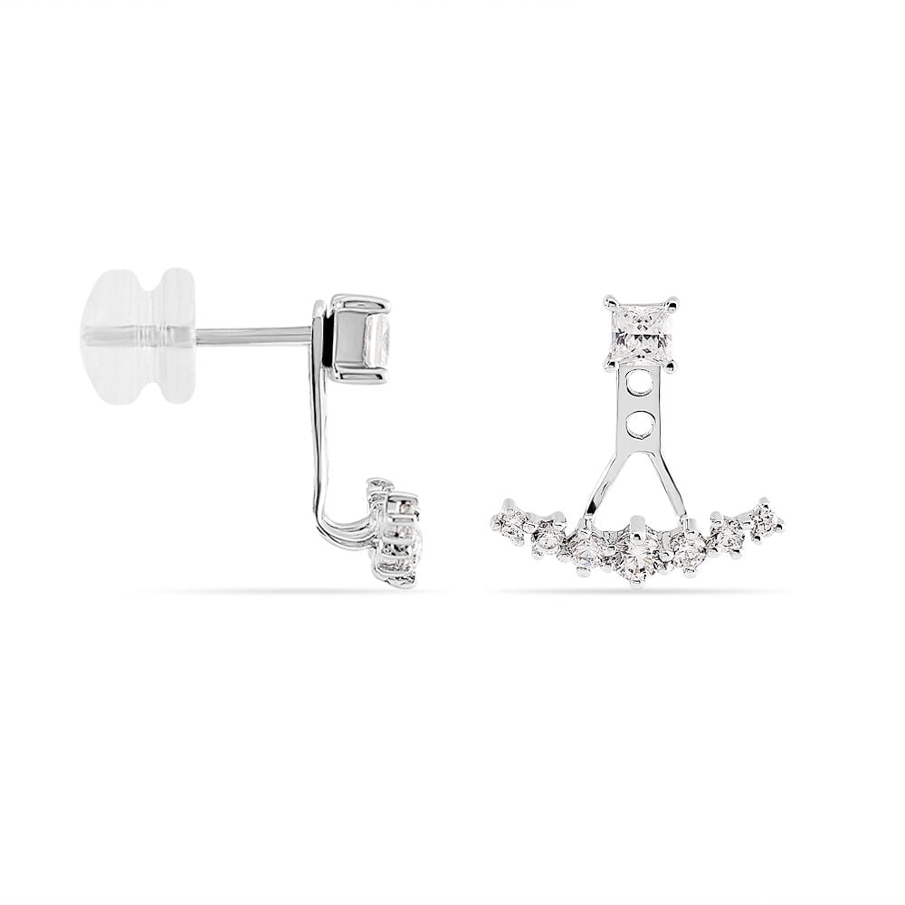 Bijoux D'oreilles Kyoto Or Blanc Oxyde De Zirconium - Piercings d'oreilles Femme | Marc Orian