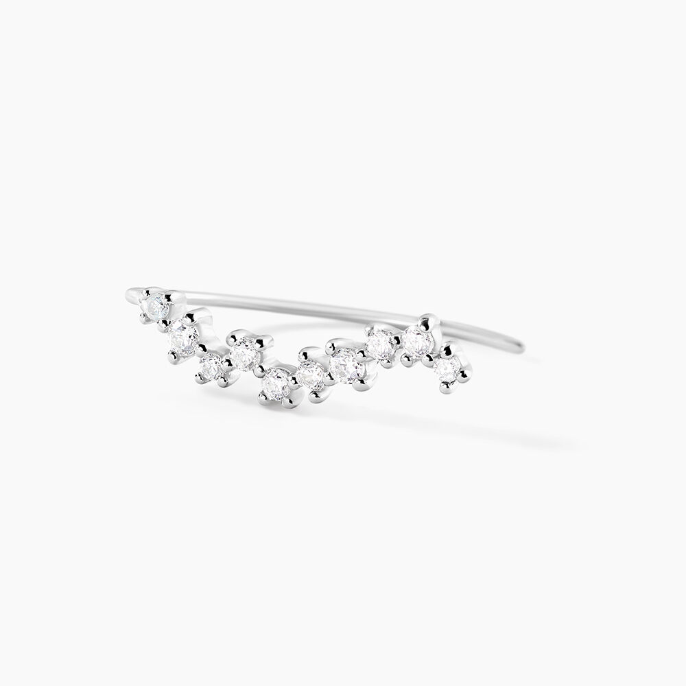 Bijoux D'oreilles Brandi Argent Rhodié Oxyde De Zirconium - Piercings d'oreilles Femme | Marc Orian