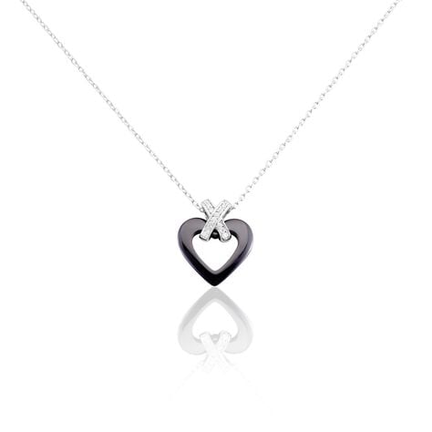 Collier Nolwen Argent Blanc Céramique Et Oxyde De Zirconium - Colliers avec pierres Femme | Marc Orian