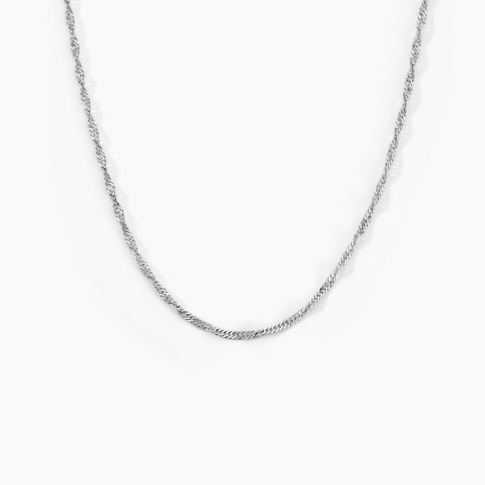 Cha&icirc;ne Shanone Argent Blanc - Colliers fantaisie Femme | Marc Orian