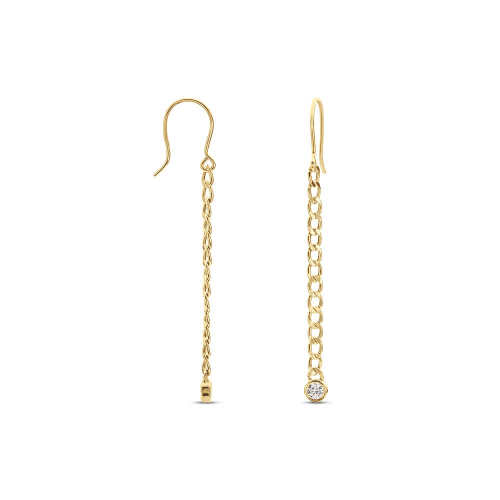 Boucles D'oreilles Pendantes Vienne Or Jaune Oxyde De Zirconium - Pendantes Femme | Marc Orian
