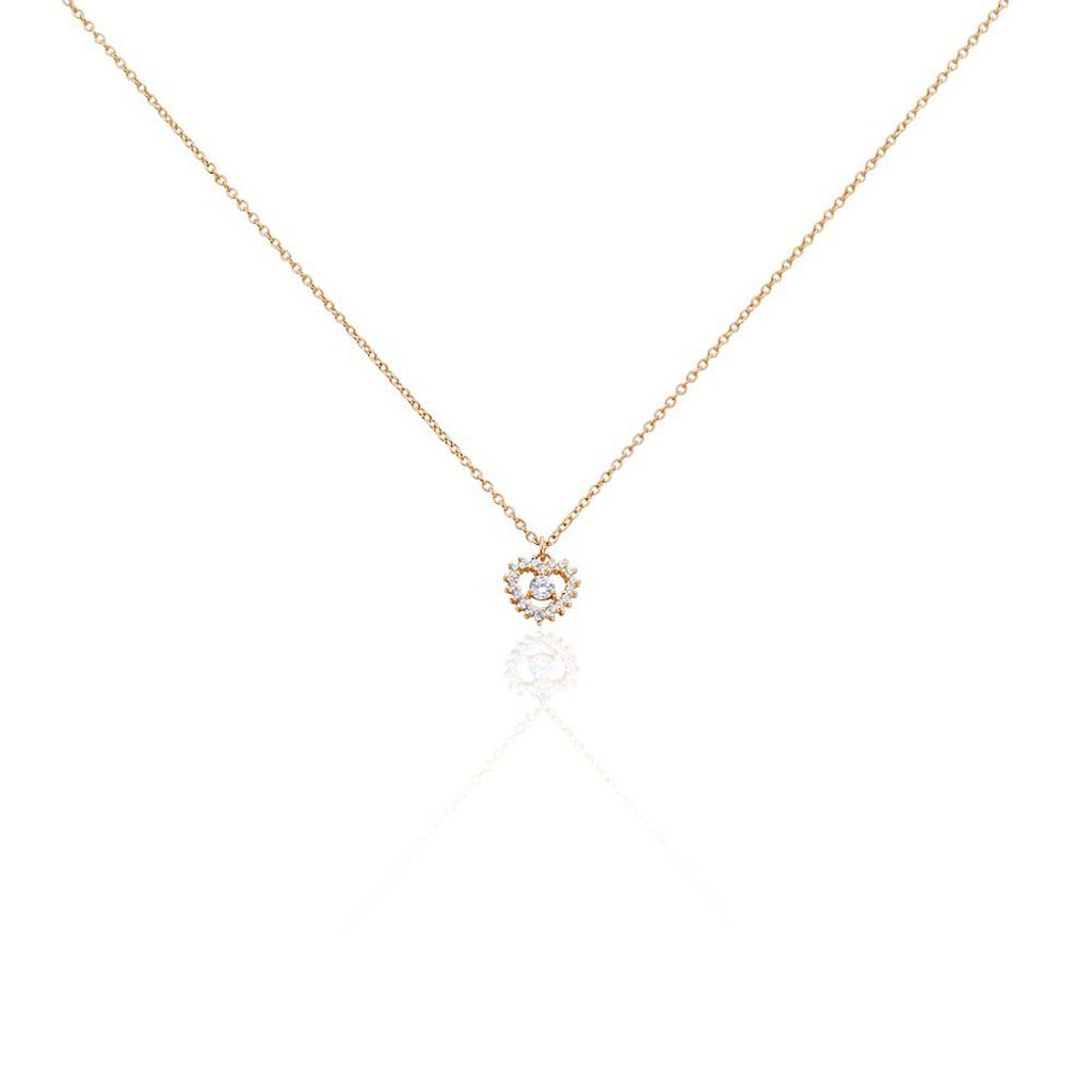 Collier Gino Argent Rose Oxyde De Zirconium - Colliers avec pierres Femme | Marc Orian