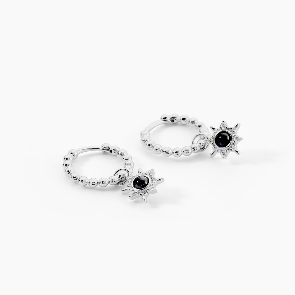 Créoles Hesper Argent Blanc Oxyde De Zirconium - Créoles Femme | Marc Orian