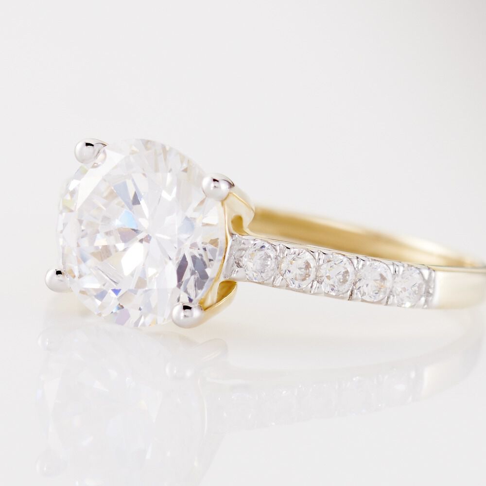 Solitaire Terese Or Jaune Oxyde De Zirconium - Solitaires Femme | Marc Orian