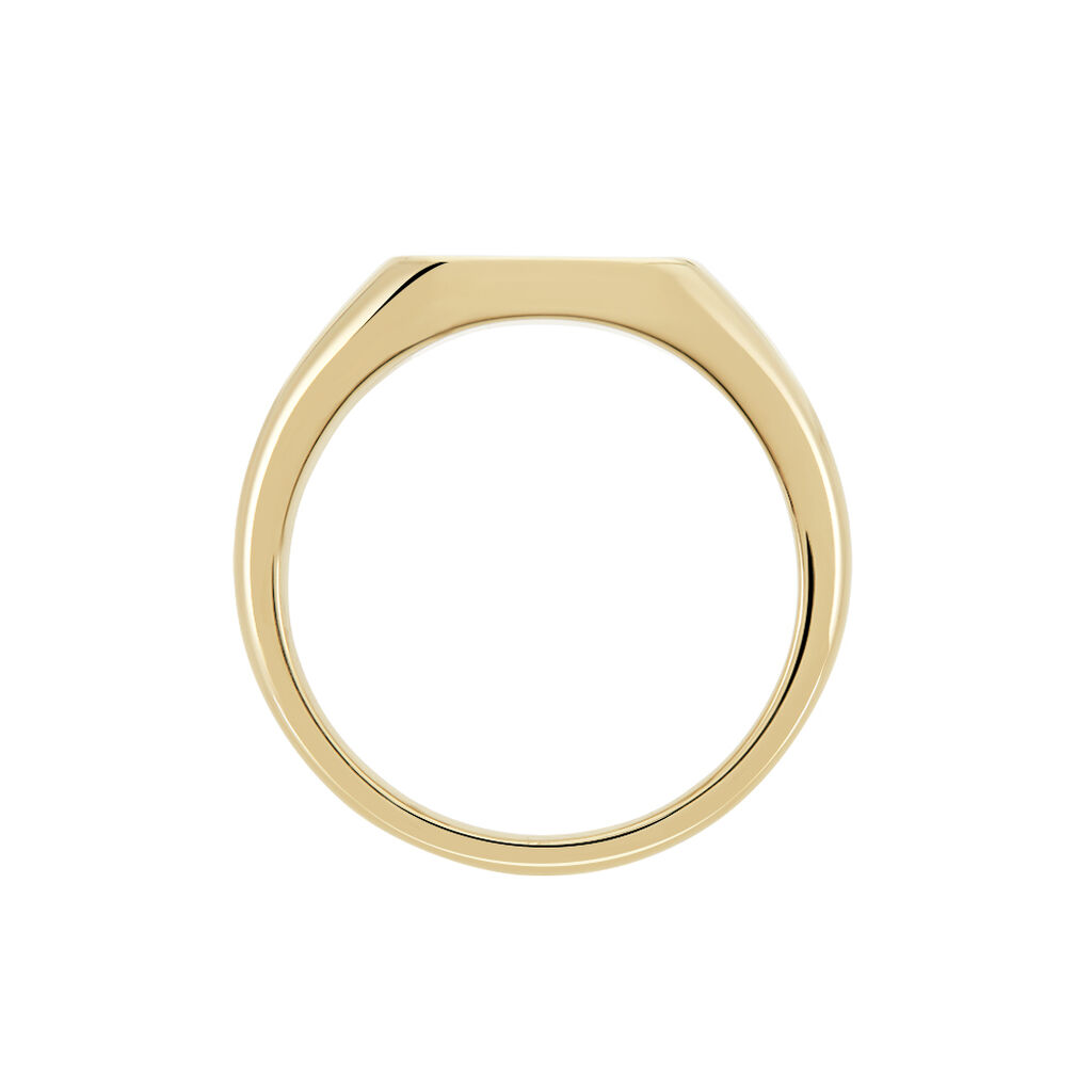 Chevalière Plaqué Or Jaune Steven Email Noir - Chevalières Homme | Marc Orian