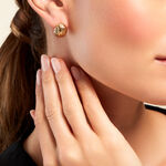 Boucles D'oreilles Puces Almeria Acier Jaune - Puces Femme | Marc Orian