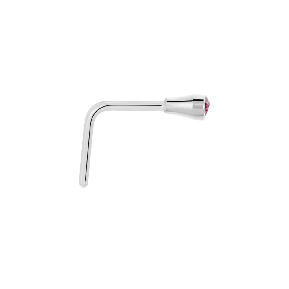 Piercing De Nez Fethi Serti Clos Or Blanc Oxyde De Zirconium - Piercing Nez Femme | Marc Orian