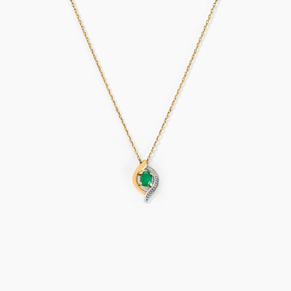 Collier Lydia Or Jaune Emeraude - Colliers avec pierres Femme | Marc Orian