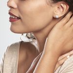 Boucles D'oreilles Puces Wendeline Argent Blanc Oxyde De Zirconium - Puces Femme | Marc Orian