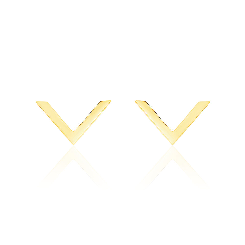 Boucles D'oreilles Puces Ella Or Jaune - Puces Femme | Marc Orian