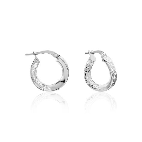 Créoles Moheli Argent Blanc - Créoles Femme | Marc Orian