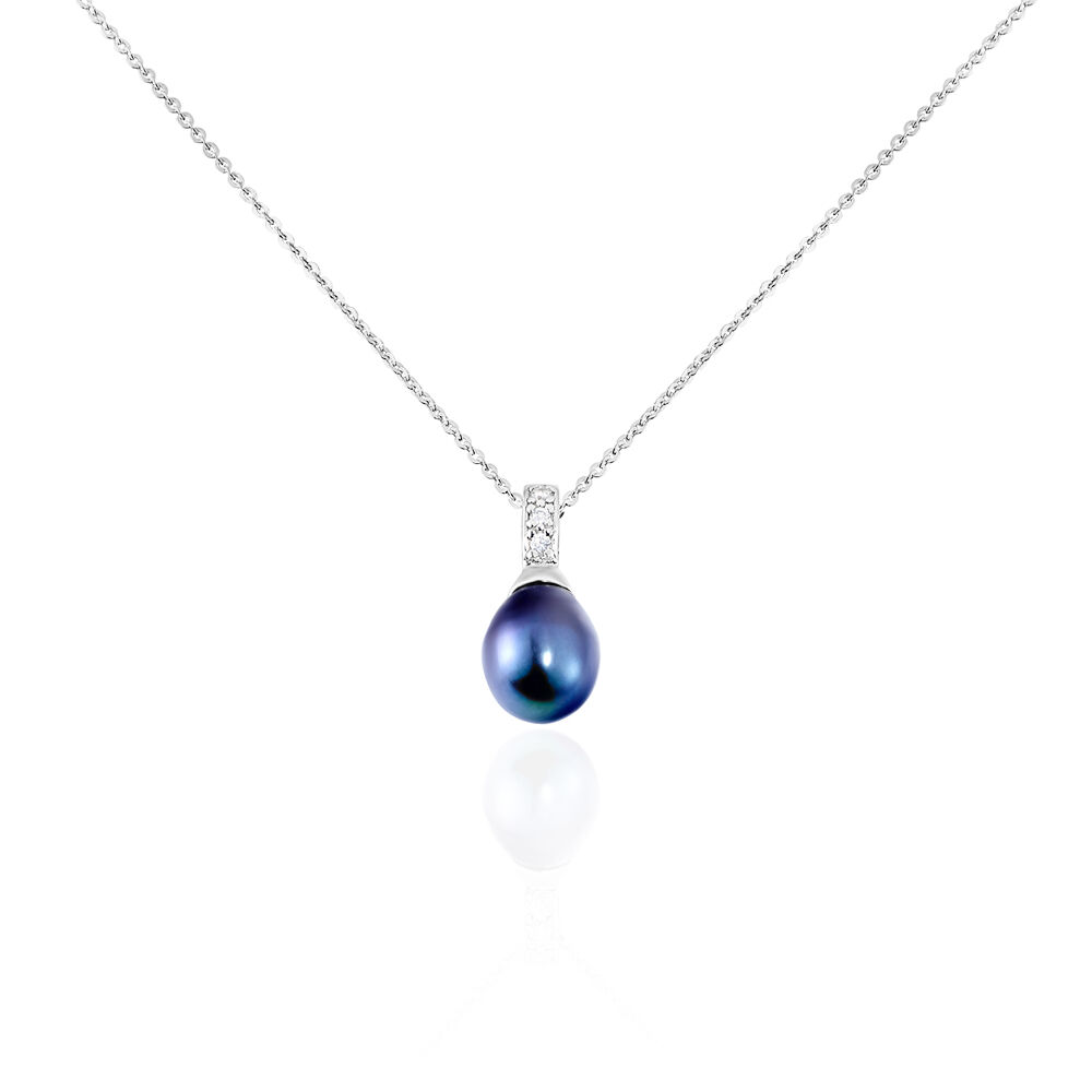 Collier Sara-luna Argent Blanc Perle De Culture Et Oxyde De Zirconium - Colliers avec pierres Femme | Marc Orian
