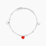 Bracelet Hinde Argent Blanc - Bracelets fantaisie Femme | Marc Orian