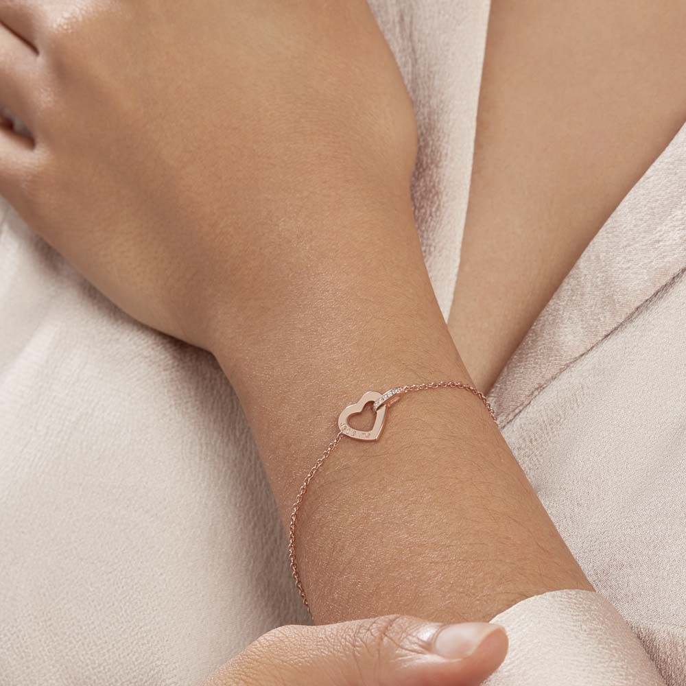 Bracelet Elanda Argent Rose Oxyde De Zirconium - Bracelets chaînes Femme | Marc Orian