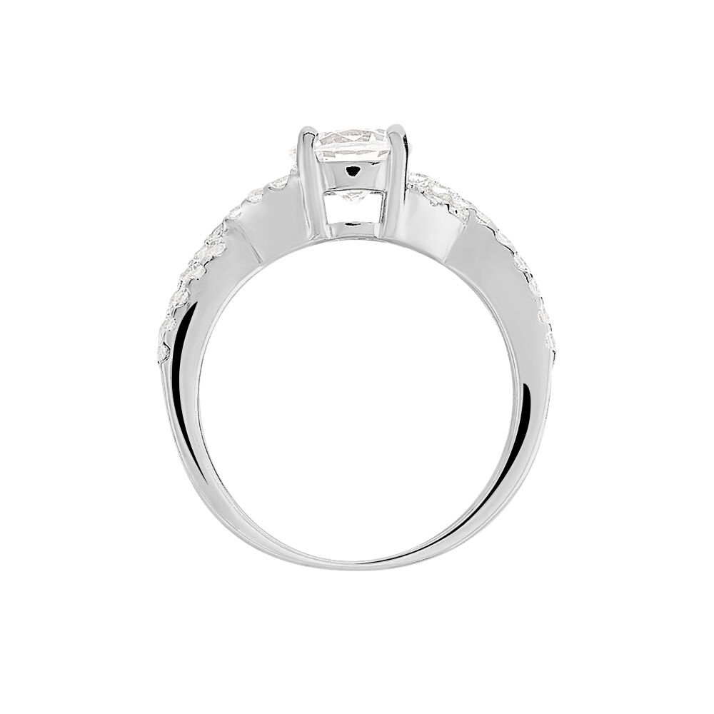 Bague Karin Argent Blanc Oxyde De Zirconium - Solitaires Femme | Marc Orian
