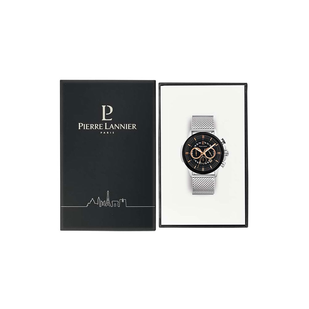 Montre Pierre Lannier Sentinelle Noir - Montres classiques Homme | Marc Orian