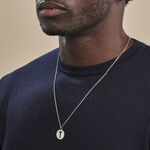 Pendentif Elio T Argent Blanc - Bijoux fantaisie Famille | Marc Orian