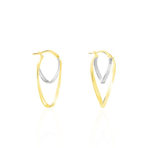 Cr&eacute;oles Aubrey Or Bicolore - Cr&eacute;oles Femme | Marc Orian