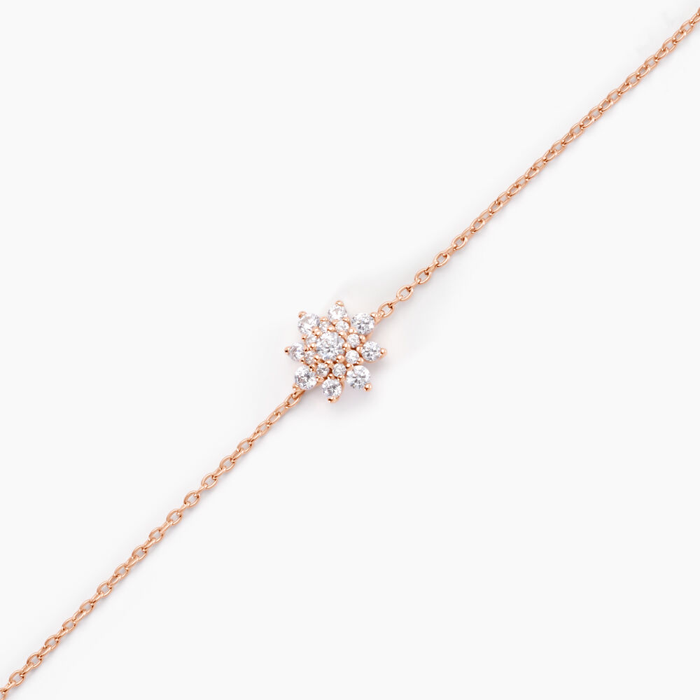 Bracelet Lorraine Argent Rose Oxyde De Zirconium - Bracelets chaînes Femme | Marc Orian