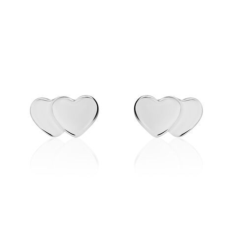 Boucles D'oreilles Puces Collinette Argent Blanc - Puces Femme | Marc Orian