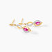 Boucles D'oreilles Pendantes Ondulations Or Bicolore Rubis Et Diamant - Boucles d'oreilles mariage Femme | Marc Orian