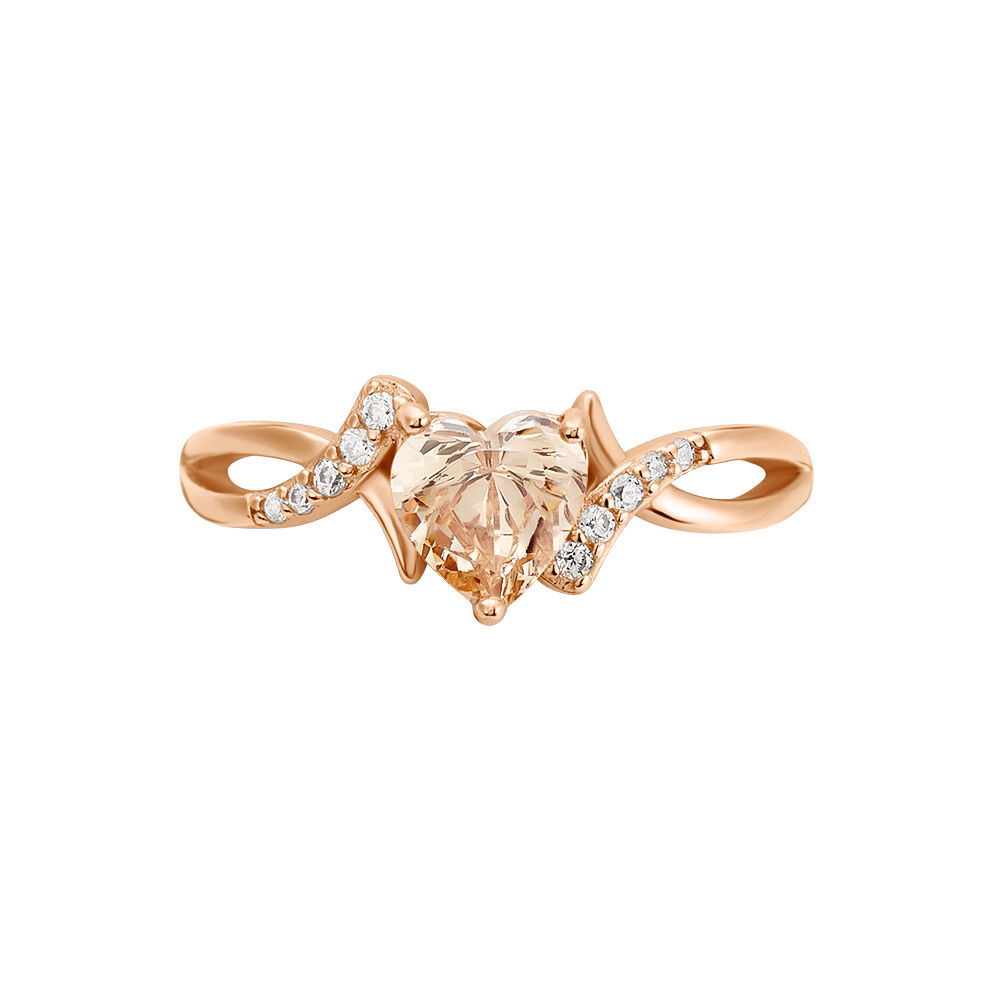 Bague Argent Rose Avalon Oxyde De Zirconium - Solitaires Femme | Marc Orian
