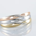 Bague Nesibe Or Tricolore Diamant - Parures de mariage Femme | Marc Orian